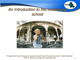 Introduction to Invitational Education