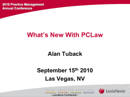 What’s New With PCLaw