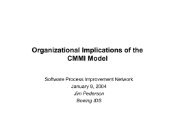Organizational Implications of the CMMI Model
