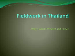 Fieldwork in Thailand