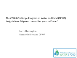 Impact in CPWF basins