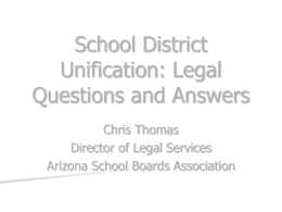 School District Unification: Legal Questions and Answers