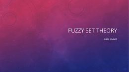 Fuzzy set theory