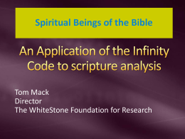 Tom Mack - WhiteStone Foundation for Research