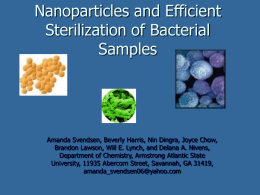 Nanoparticles and Efficient Sterilization of Bacterial Samples