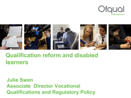 Reforms to GCSE, AS and A level qualifications