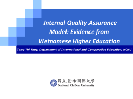 Internal Quality Assurance Model: Evidence from Vietnamese