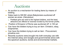 Auctions - The Economics Network