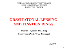Gravitational lensing and Einstein rings