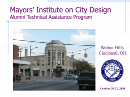 Mayor’s Institute on City Design Alumni Technical