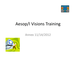 Aesop/Ivisions Training - Prairie Hills School District 144