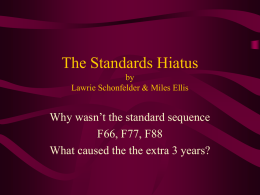 The Standards Hiatus by Lawrie Schonfelder & Miles Ellis
