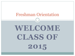 Welcome Parents & Students