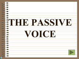 THE PASSIVE VOICE - Norwell Public Schools