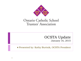 2014 Catholic Trustees’ Professional Development Seminar