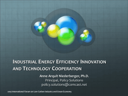Industrial Energy Efficiency Innovation and Technology
