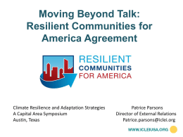 The Campaign: Resilient Communities for America Agreement