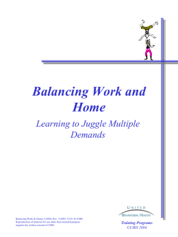 Balancing Work & Home