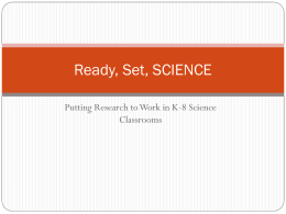 Ready, Set, SCIENCE