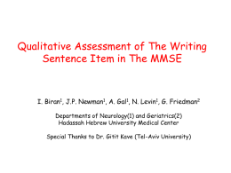 Qualitative Assessment of The Writing Sentence Item in The