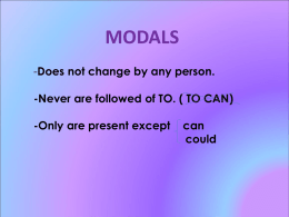 MODALS - FOOD FOR THOUGHT