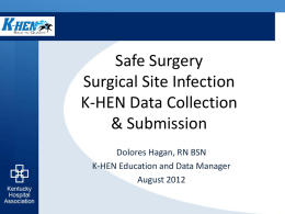 Safe Sugery Surgical Site Infection Data Collection - K-HEN
