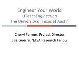 Engineer Your WorldUTeach - Successful STEM Education