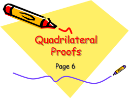 Quadrilateral Proofs