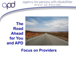 The Road Ahead for You and APD