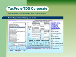 TaxPro e-TDS Corporate