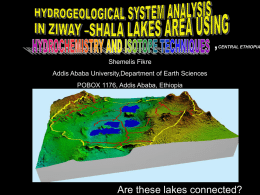 HYDROGEOLOGICAL SYSTEM ANALYSIS IN ZIWAY –SHALA …