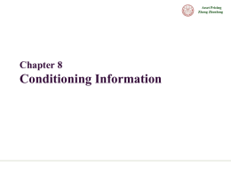Chapter 8 Conditioning Information - E