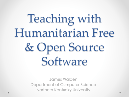 Teaching with Humanitarian Free & Open Source Software