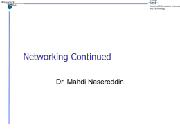 Networking Continued