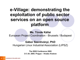 eVillage and an OSS eGov Competence Centre as the motor of