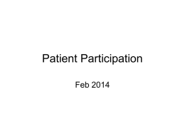 Patient Participation