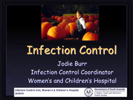 Infection Control - women's and children's hospital adelaide