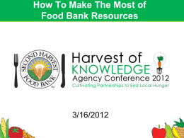 How To Make The Most of Food Bank Resources