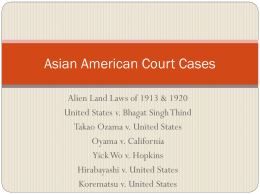 Asian American Court Cases - El Camino College Compton Center