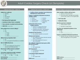 General Thoracic Check List - Society of Thoracic Surgeons