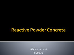 Reactive Powder Concrete - Free Downalod Project,Study
