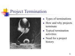 Project Termination