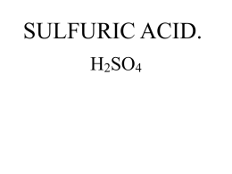 SULFURIC ACID (P129‑134) 1.