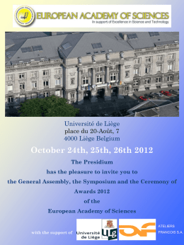 Diapositive 1 - European Academy of Sciences