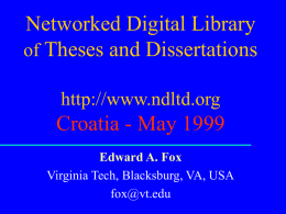 National Digital Library of Theses and Dissertations
