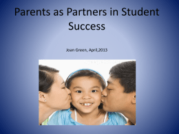 Parents as Partners in Student Success