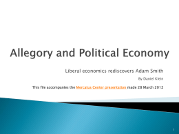 Allegory and Political Economy