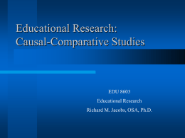 Causal-Comparative Studies