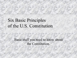 Six Basic Principles of the U.S. Government