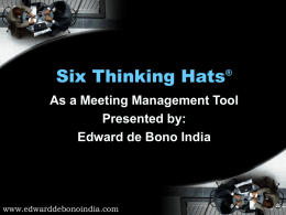 Six Thinking Hats - Genesis Events India